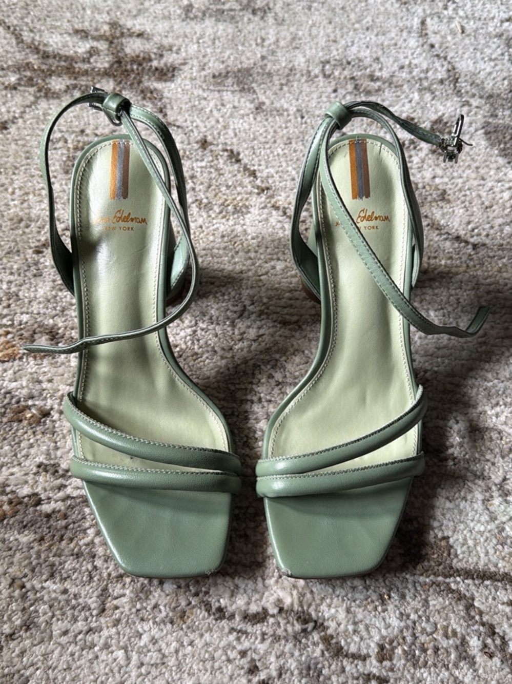 Sam Edelman Mint Green Strappy Ankle-Tie Heels